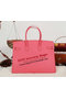 Hermes Birkin 35CM Tote Bag Pink Clemence Leather H35 Silver  Replica