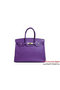 Hermes Birkin 35CM Tote Bag Purple Clemence Leather H6089 Gold  Replica