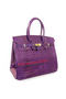 Hermes Birkin 35CM Tote Bag Purple Iridescent Croco Leather Gold  Replica