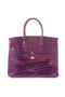 Hermes Birkin 35CM Tote Bag Purple Iridescent Croco Leather Gold  Replica