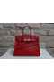 Hermes Birkin 35CM Tote Bag Red Ostrich Leather BK35 Silver  Replica