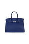 Hermes Birkin 35CM Tote Bag RoyalBlue Clemence Leather H35 Silver  Replica