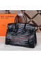 Hermes Birkin 35CM Tote Bag Shiny Croco Leather H35C Black  Replica