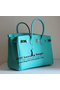 Hermes Birkin 35CM Tote Bag SkyBlue Clemence Leather H6089 Silver  Replica