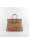 Hermes Birkin 35CM Tote Bags Apricot Ostrich Leather H6089 Silver  Replica