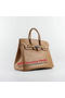 Hermes Birkin 35CM Tote Bags Apricot Ostrich Leather H6089 Silver  Replica