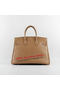 Hermes Birkin 35CM Tote Bags Apricot Ostrich Leather H6089 Silver  Replica