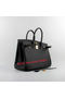 Hermes Birkin 35CM Tote Bags Black Grainy Leather H-35 Gold  Replica