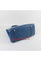 Hermes Birkin 35CM Tote Bags Blue Ostrich Leather H6089 Silver  Replica