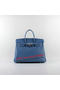 Hermes Birkin 35CM Tote Bags Blue Ostrich Leather H6089 Silver  Replica