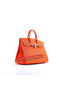 Hermes Birkin 35CM Tote Bags Orange Grainy Leather H-35 Silver  Replica