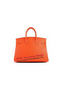 Hermes Birkin 35CM Tote Bags Orange Grainy Leather H-35 Silver  Replica