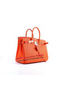 Hermes Birkin 35CM Tote Bags Orange Grainy Leather H-35 Silver  Replica