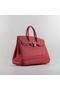 Hermes Birkin 35CM Tote Bags Red Grainy Leather H-35 Silver  Replica