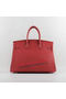 Hermes Birkin 35CM Tote Bags Red Grainy Leather H-35 Silver  Replica