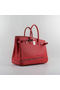 Hermes Birkin 35CM Tote Bags Red Grainy Leather H-35 Silver  Replica