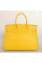 Hermes Birkin 35CM Tote Bags Smooth Togo Leather Turkey Yellow Silver  Replica