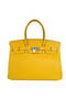 Hermes Birkin 35CM Tote Bags Smooth Togo Leather Turkey Yellow Silver  Replica