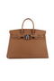 Hermes Birkin 35CM Tote Bags Wheat Grainy Leather H-35 Silver  Replica