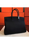 Hermes Birkin 40 Handmade Bag In Black Clemence Leather  Replica