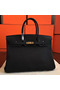 Hermes Birkin 40 Handmade Bag In Black Clemence Leather  Replica