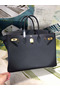 Hermes Birkin 40 Handmade Bag In Black Epsom Leather  Replica