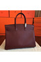 Hermes Birkin 40 Handmade Bag In Bordeaux Epsom Leather  Replica