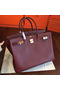 Hermes Birkin 40 Handmade Bag In Bordeaux Epsom Leather  Replica