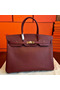 Hermes Birkin 40 Handmade Bag In Bordeaux Epsom Leather  Replica