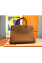 Hermes Birkin 40 Handmade Bag In Gold Clemence Leather  Replica