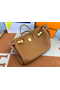 Hermes Birkin 40 Handmade Bag In Gold Clemence Leather  Replica