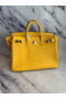 Hermes Birkin 40 Handmade Bag In Yellow Clemence Leather  Replica