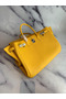 Hermes Birkin 40 Handmade Bag In Yellow Clemence Leather  Replica