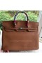 Hermes Birkin 40CM Bag Wheat Litchi Leather BK40 Silver  Replica