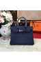 Hermes Birkin Bag Original Leather 17825 Blue  Replica