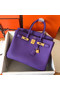 Hermes Birkin Bag Original Leather 17825 purple  Replica