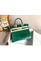 Hermes Birkin Bag Original Leather crocodile HBK35 green  Replica