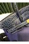 Hermes Birkin Bag Original Leather crocodile togo HBK2530 Blue  Replica