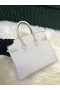 Hermes Birkin Bag Original Leather crocodile togo HBK2530 &white  Replica