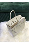 Hermes Birkin Bag Original Leather crocodile togo HBK2530 &white  Replica