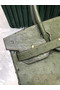 Hermes Birkin Bag Original Leather Ostrich skin HBK2530 blackish green  Replica
