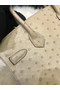Hermes Birkin Bag Original Leather Ostrich skin HBK2530 cream  Replica
