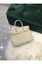 Hermes Birkin Bag Original Leather Ostrich skin HBK2530 cream  Replica
