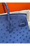 Hermes Birkin Bag Original Leather Ostrich Skin HBK2530 Dark Blue  Replica