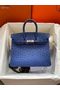 Hermes Birkin Bag Original Leather Ostrich Skin HBK2530 Dark Blue  Replica