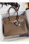 Hermes Birkin Bag Original Togo Leather 17825 Gray  Replica