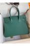 Hermes Birkin Bag Original Togo Leather 17825 Green  Replica