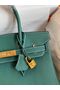 Hermes Birkin Bag Original Togo Leather 17825 Green  Replica