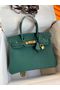 Hermes Birkin Bag Original Togo Leather 17825 Green  Replica