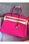 Hermes Birkin Bag Original Togo Leather 17825 Rose  Replica